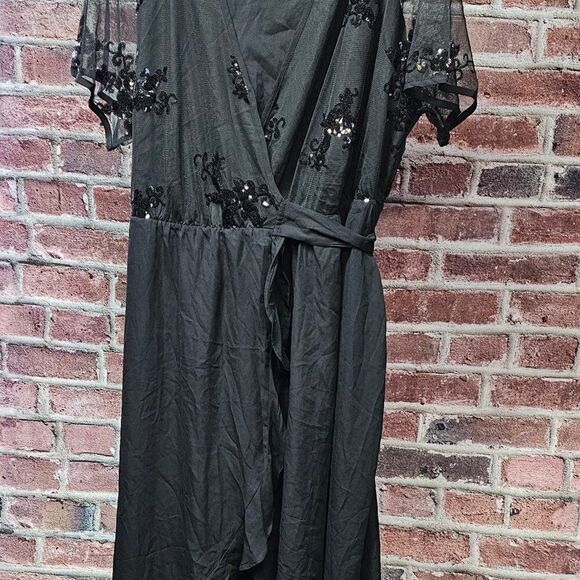 Women's PINUP FASHION Mesh Splicing Irregular Hem Dress 18W - Picture 2 of 6